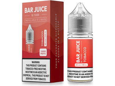 Bar Juice E-Liquid - Tobacco 30ML Bottle 