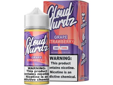 Cloud Nurdz E-Liquid - Grape Strawberry 100ML Bottle 