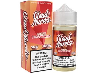 Cloud Nurdz E-Liquid - Peach Dragon Fruit 100ML Bottle 