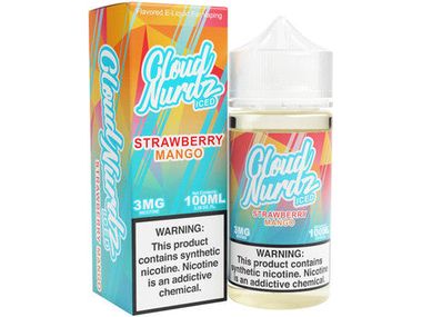 Cloud Nurdz E-Liquid - Strawberry Mango Iced 100ML Bottle 