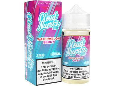 Cloud Nurdz E-Liquid - Watermelon Berry 100ML Bottle 