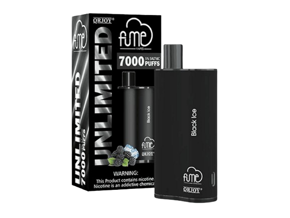 Fume Unlimited - Black Ice Flavor disposable vape device Box