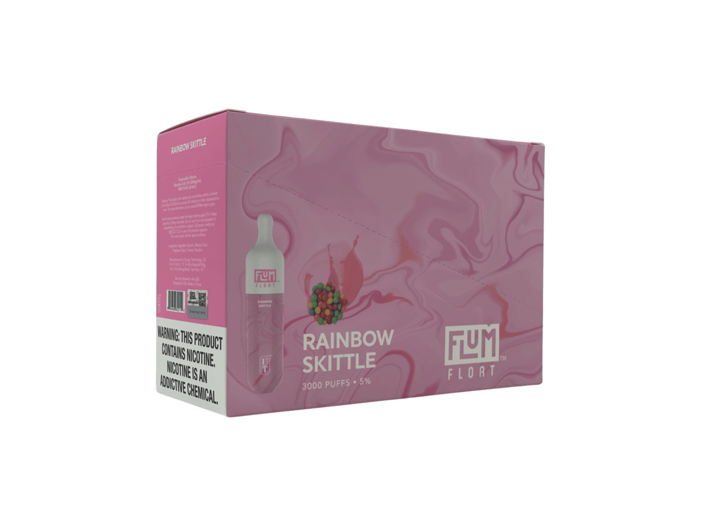 Flum Float Rainbow Skittle Flavor Box / Brick disposable vape