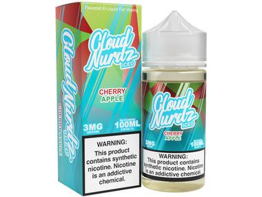 Cloud Nurdz E-Liquid - Cherry Apple Iced 100ML Bottle 