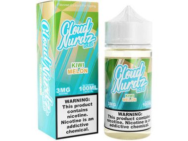 Cloud Nurdz E-Liquid - Kiwi Melon Iced 100ML Bottle 