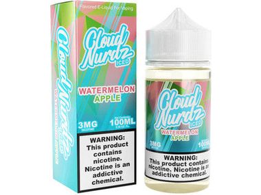 Cloud Nurdz E-Liquid - Watermelon Apple 100ML Bottle 
