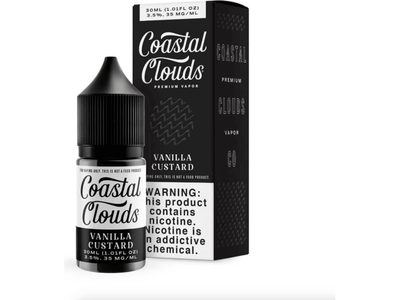 Coastal Clouds Salt E-Liquid - Vanilla Custard 30ML Bottle 