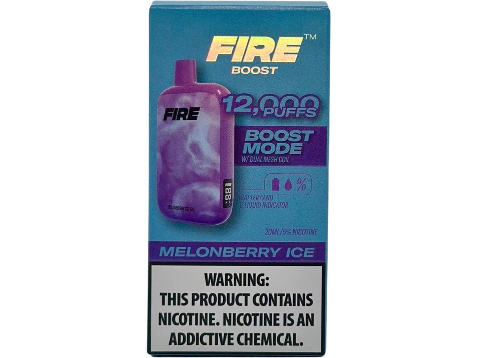 Fire Boots Disposable Front Packaging Melonberry Ice 