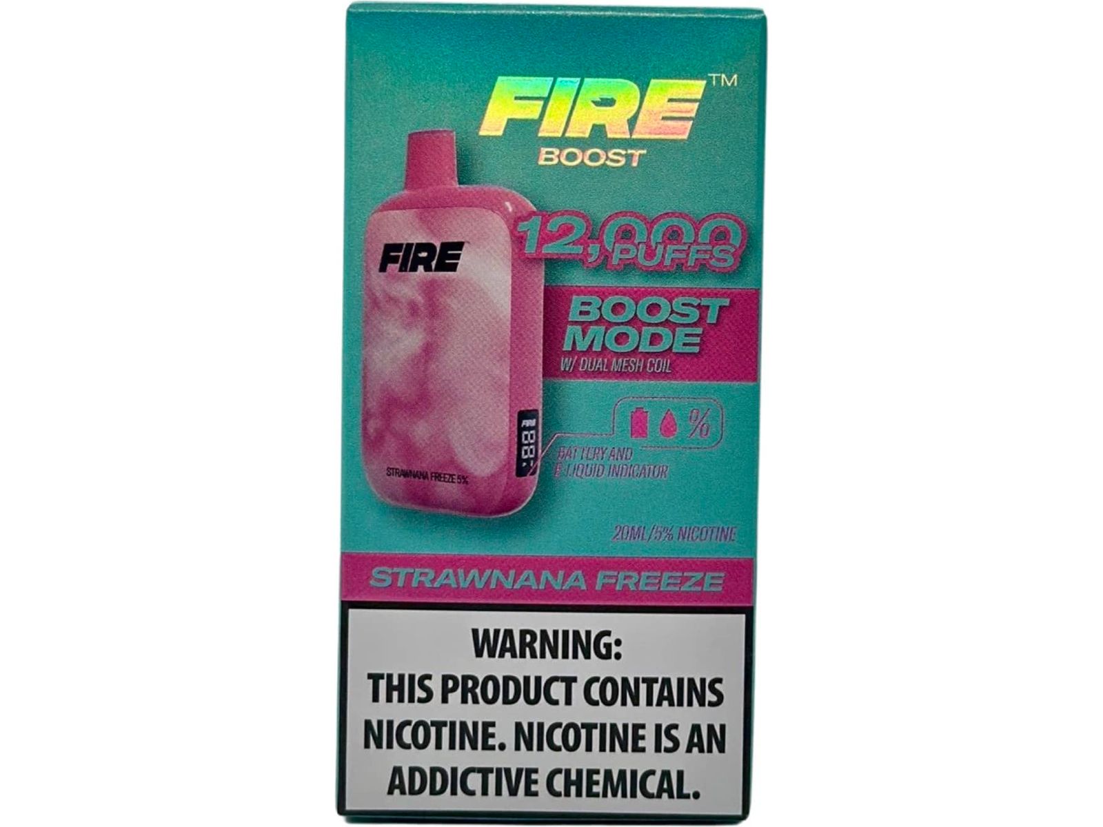 Fire Boots Disposable Vape Front Packaging Strawnana Freeze 