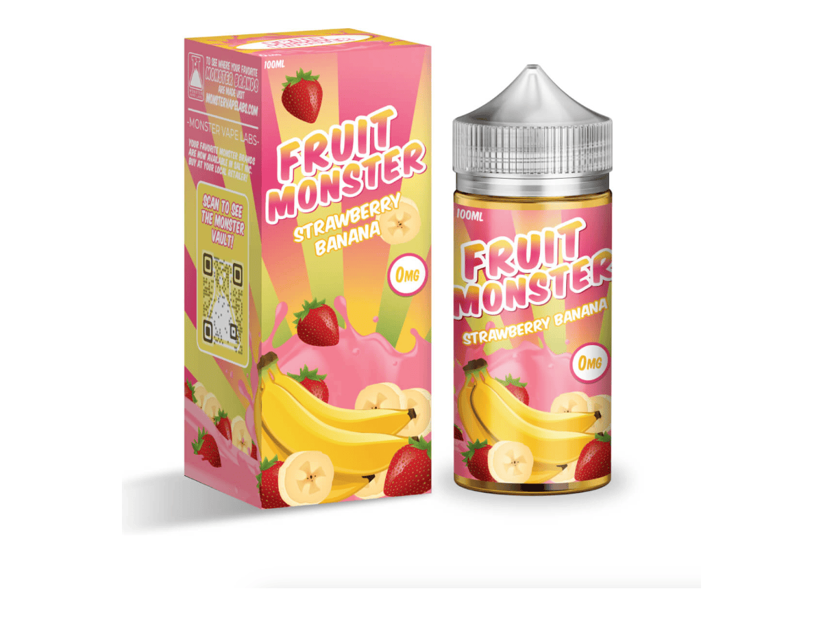 Fruit Monster E-Liquid - Strawberry Banana 100ML Bottle