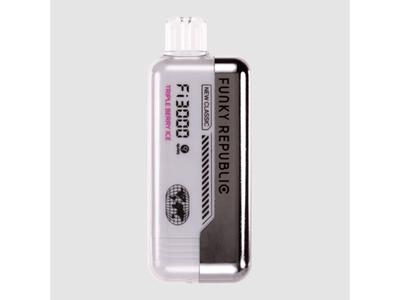 Funky Republic Fi3000 Triple Berry Ice flavored disposable vape device.