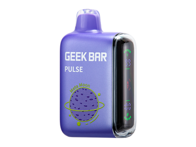 Geek Bar Pulse - Meta Moon flavored disposable vape device and box.