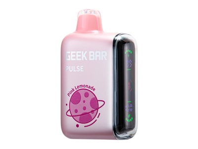 Geek Bar Pulse - Pink Lemonade flavored disposable vape device and box.