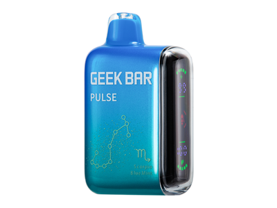 Geek Bar Pulse - Blue Mint flavored disposable vape device and box.