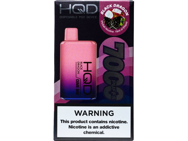 Hqd Cuvie Bar Disposable Vape Packaging Black Dragon 