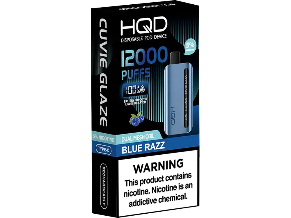 Hqd Cuvie Glaze Disposable Vape 12000 - Blue Razz 