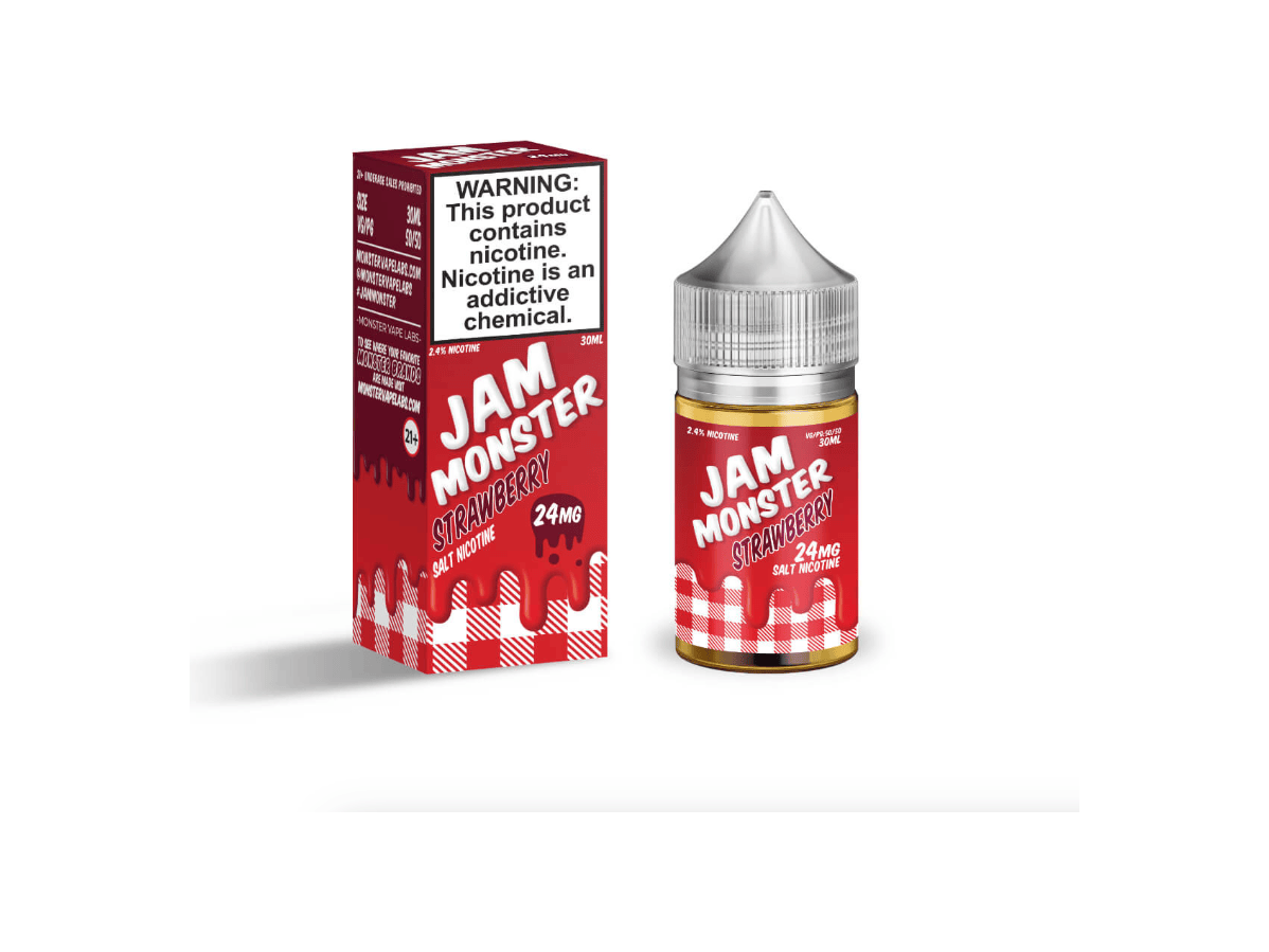 Jam Monster Salt E-Liquid - Strawberry 30ML Bottle 