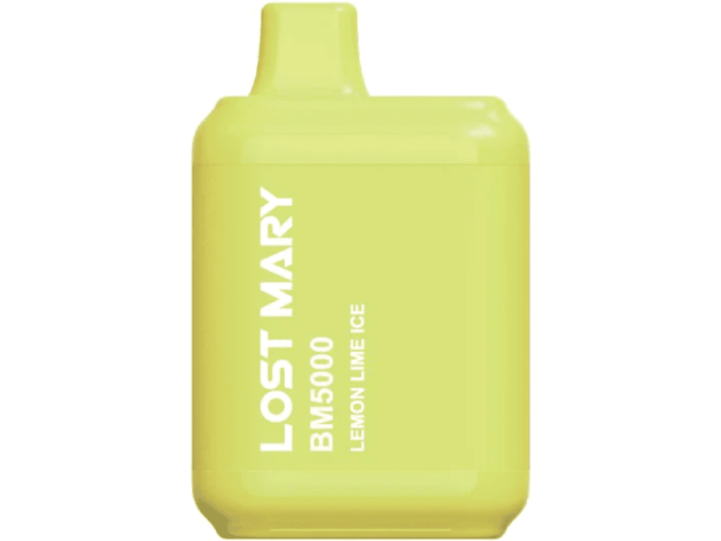 Lost Mary BM5000 Lemon Lime Ice flavored disposable vape device.