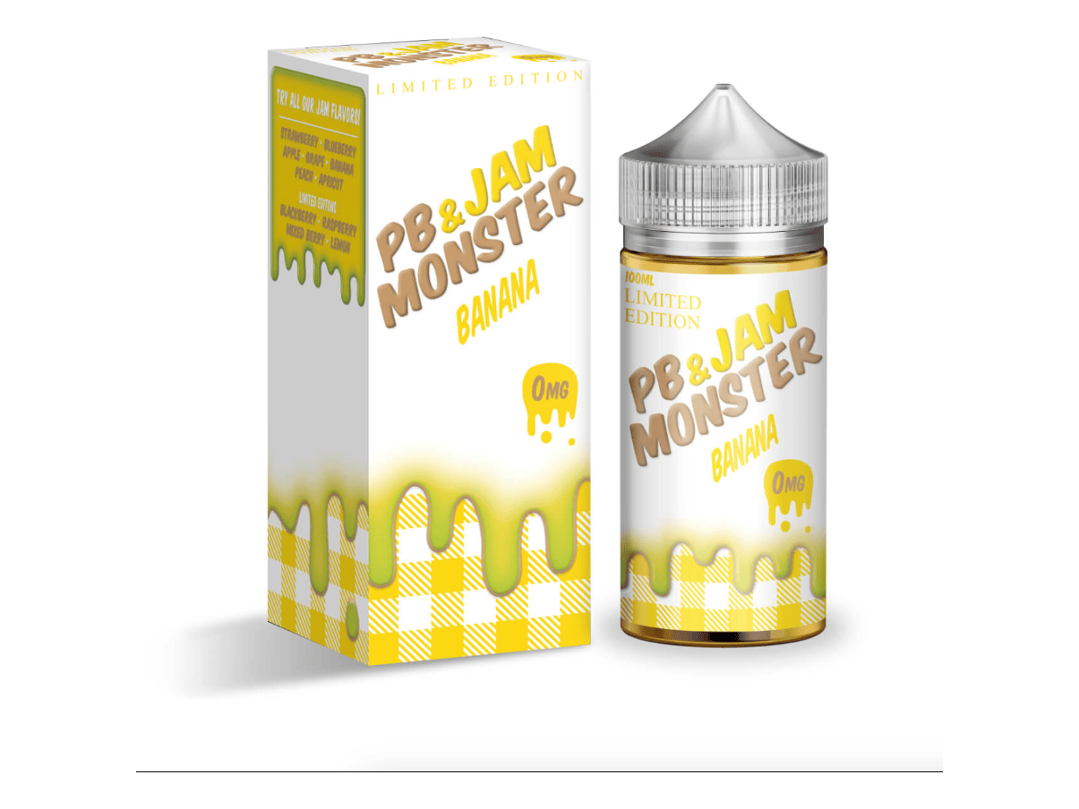 PB And Jam Monster E-Liquid - Banana 100ML Bottle 