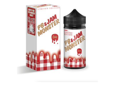 PB And Jam Monster E-Liquid - Strawberry 100ML Bottle