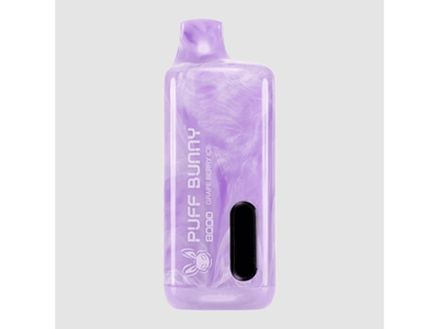 Puff Bunny Grape Berry Ice flavored disposable vape device.