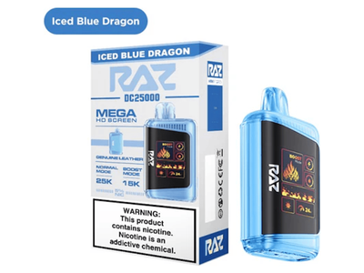Raz DC25000 Disposable Vape - Iced Blue Dragon 