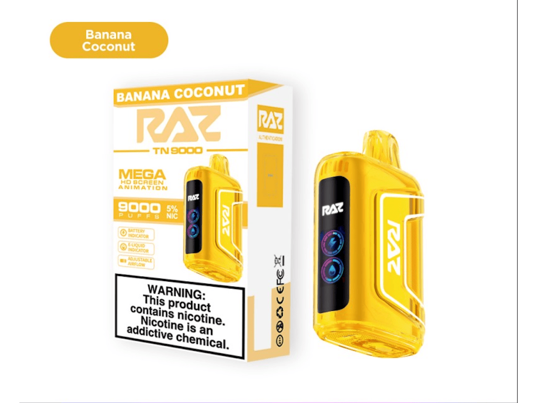 Razz TN9000 Disposable Vape - Banana Coconut 