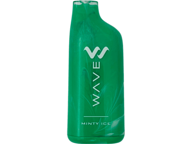 Wave 8000 Minty Ice flavored disposable vape device.