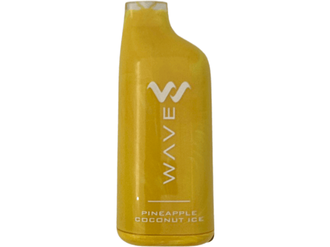 Wave 8000 Pineapple Coconut ice flavored disposable vape device.
