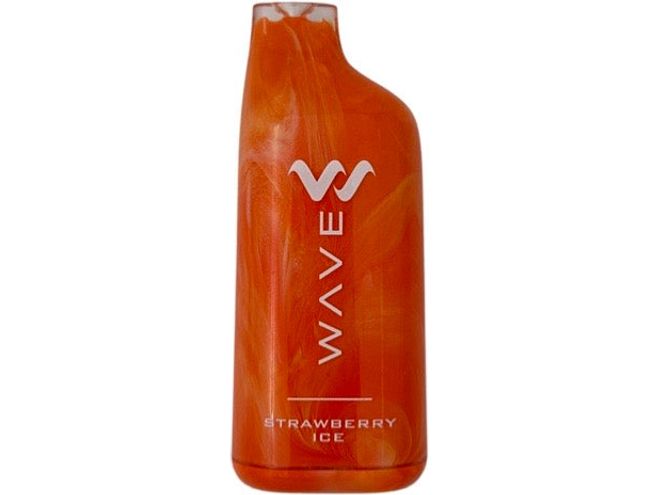 Wave 8000 Strawberry Ice flavored disposable vape device.