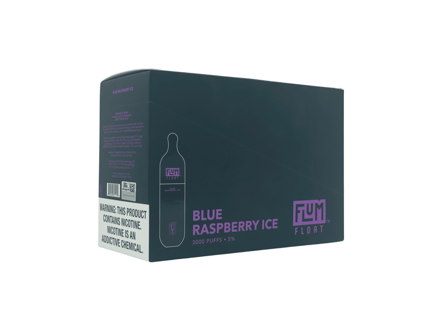 Flum Float Blue Raspberry Ice Flavor Box / Brick disposable vape