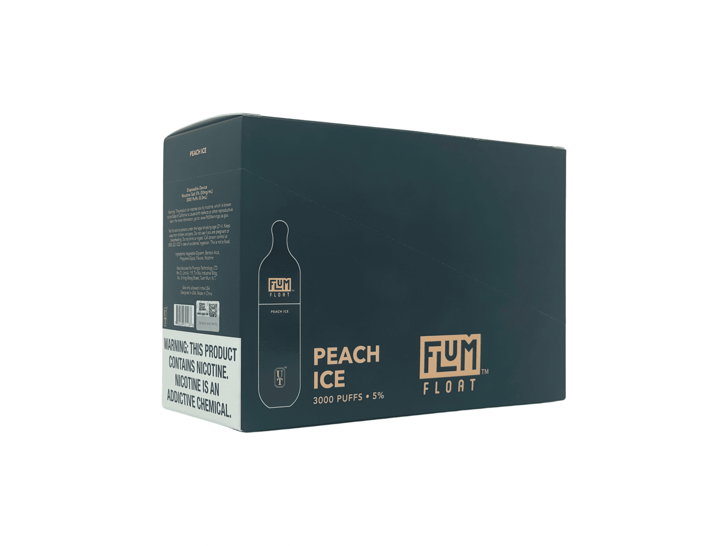 Flum Float Peach Ice Flavor Box / Brick disposable vape