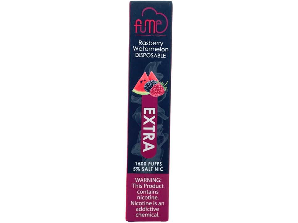 Fume Extra Rasberry Watermelon Flavor - Disposable vape front packaging 1500 puffs