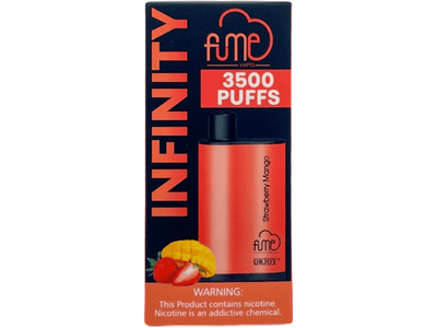 Fume Infinity Strawberry Mango Flavor - Disposable vape front packaging 3500 puffs