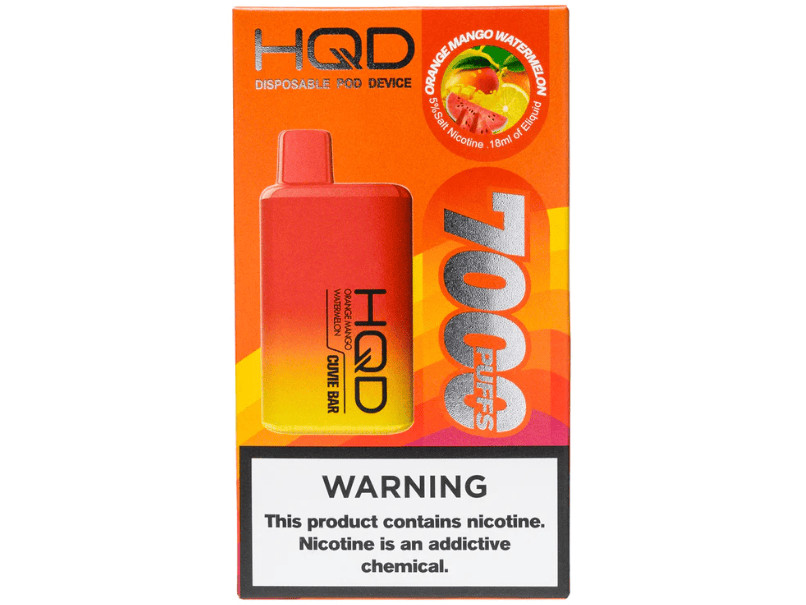 HQD Cuvie Bar - Orange Mango Watermelon flavor disposable vape device Box