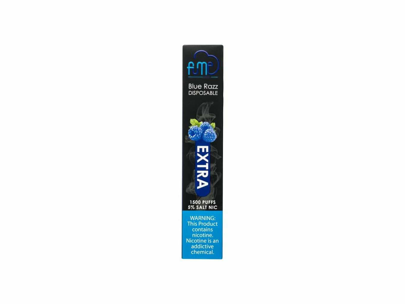 Fume Blue Razz size Extra disposable vape device box