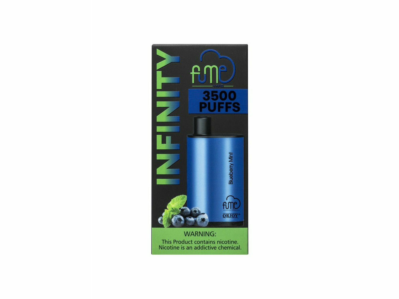 Fume Blueberry Mint size Infinity disposable vape device box