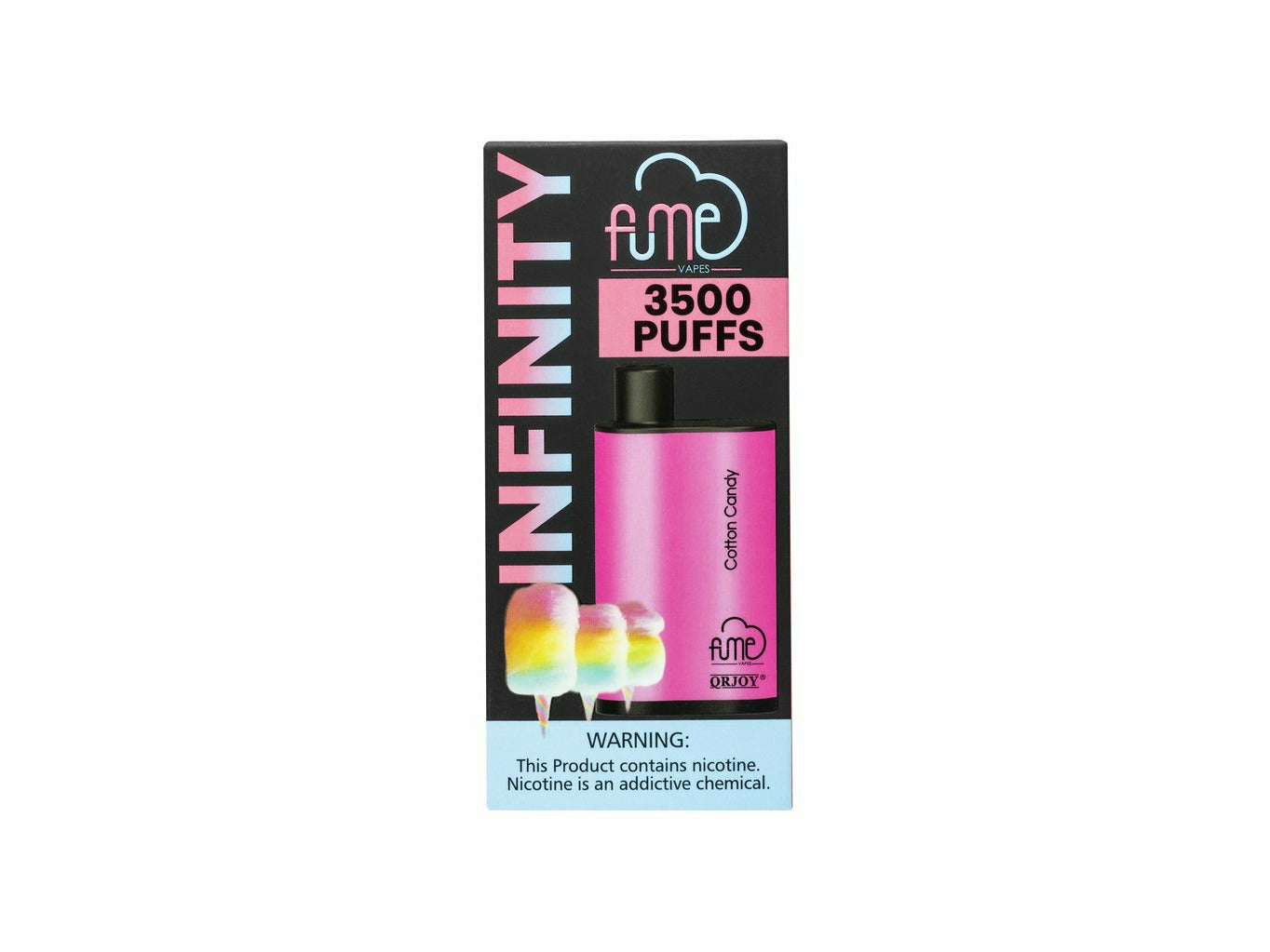 Fume Cotton Candy size Infinity disposable vape device box